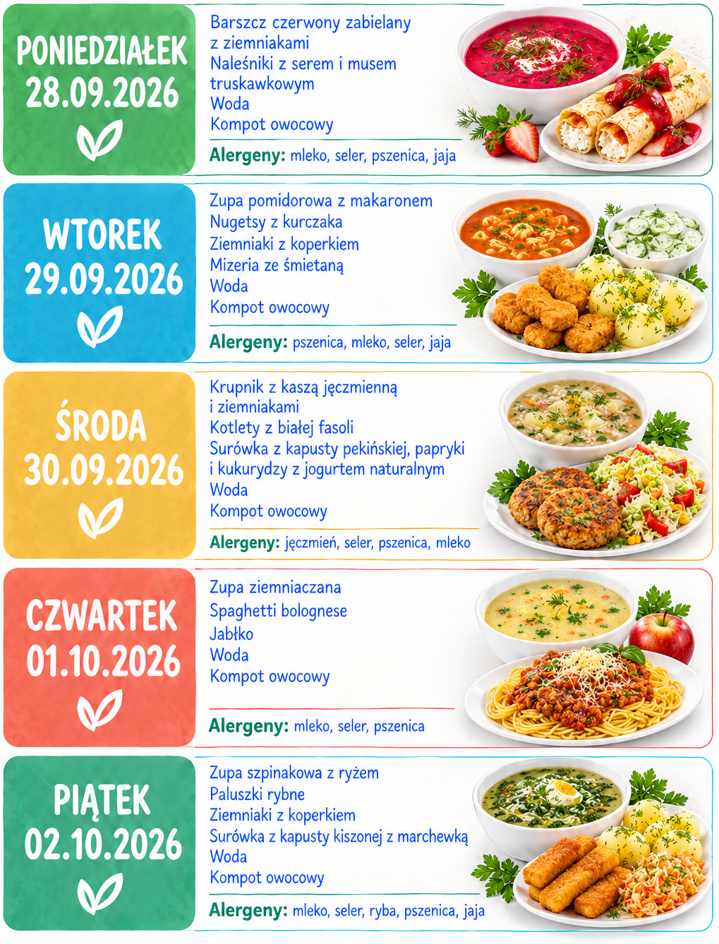 Jadłospis – 28.09-02.10